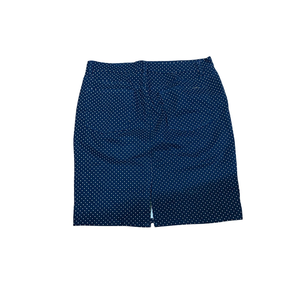 Lauren Jeans‎ Company Polka Dot Pencil Skirt Classic Career Navy 12 - Picture 4 of 5